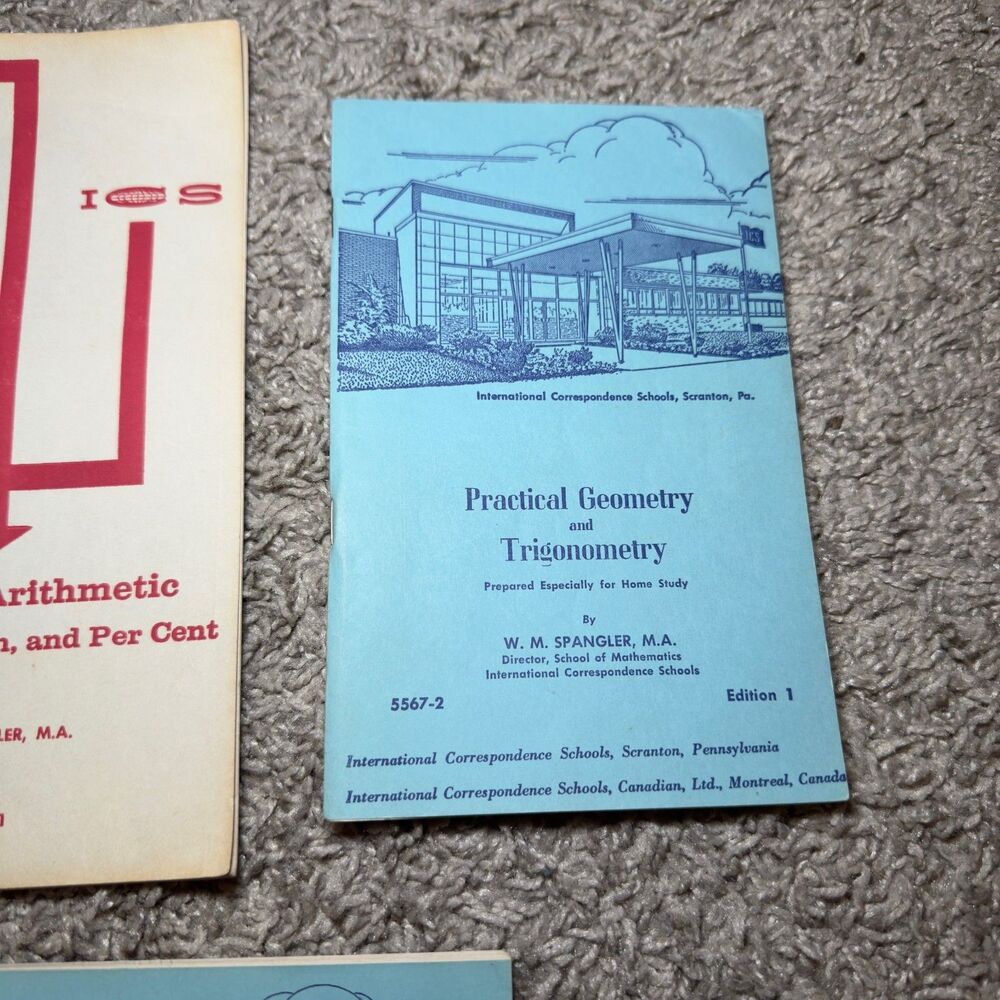 ICS Practical Arithmetic Formulas Carpentry Practicial Geometry VTG Math Books - Picture 5 of 10
